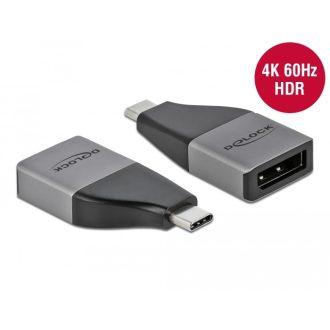   Delock USB Type-C  adapter DisplayPort (DP Alt Mode) 4K 60 Hz   kompakt kialakítású (64120)