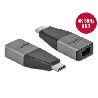   Delock USB Type-C  adapter mini DisplayPort (DP Alt Mode) 4K 60 Hz   kompakt kialakítású (64121)