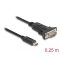 Delock Adapter USB Type-C - 1 x soros RS-232 D-Sub 9 tűs apa csavarokkal 0,25 m (64125)