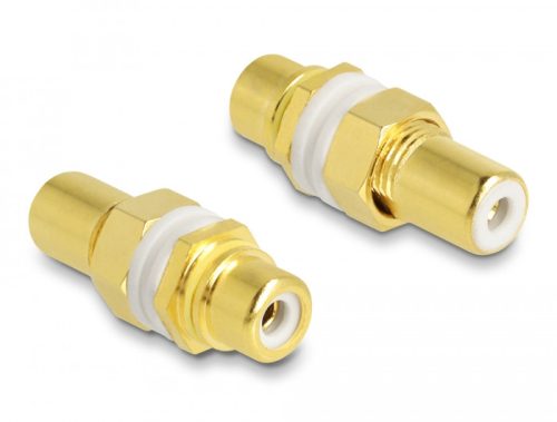 Delock Audio adapter RCA anya-anya installációhoz fehér gyűrűvel (64141)