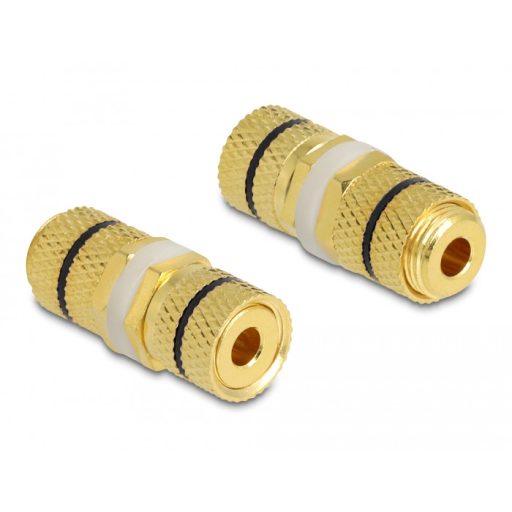 Delock Audio csatlakozókat összekötő adapter installációhoz, fekete gyűrűvel (64144)