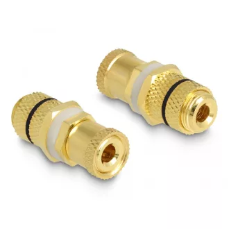   Delock Audio csatlakozókat összekötő adapter installációhoz, fekete gyűrűvel (64146)