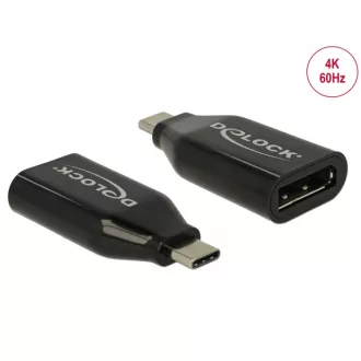   Delock Adapter USB Type-C  csatlakozódugóval - DisplayPort csatlakozóhüvellyel (DP váltakozó mód) 4K 60 Hz (64151)