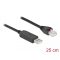 Delock Soros kapcsolati kábel FTDI chipszettel, USB 2.0 A-típusú apa - RS-232 RJ45 apa, 25 cm hosszú (64158)