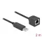 Delock Soros kapcsolati kábel FTDI chipszettel, USB 2.0 A-típusú apa - RS-232 RJ45 anya, 2 m hosszú, (64165)