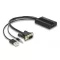 Delock HDMI VGA adapter audió funkcióval 25 cm (64172)