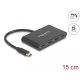 Delock USB 3.2 Gen 1 USB Type-C Hub 3 db USB Type-C anya + 1 x USB Type-C PD 100 Watt (64174)
