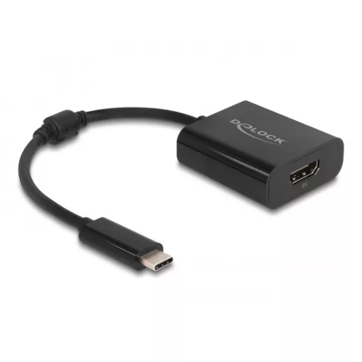 Delock USB Type-C  adapter HDMI (DP Alt Mode) 8K-hez HDR funkcióval fekete (64175)