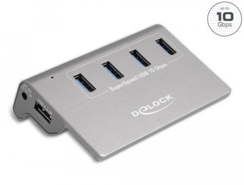 Delock USB 3.2 Gen 2 Hub 4 A-típusú USB porttal (64181)