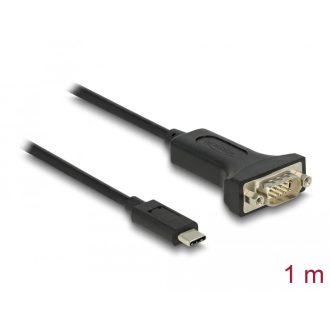   Delock Adapter USB Type-C - 1 x soros RS-232 D-Sub 9 tűs apa anyacsavarokkal 1 m (64195)