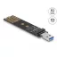 Delock Combo Converter M.2 NVMe PCIe vagy SATA SSD USB 3.2 Gen 2-vel (64197)