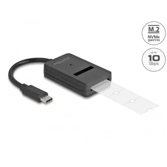   Delock Combo Converter M.2 NVMe PCIe vagy SATA SSD USB Type-C 10 Gbps sebességgel (64198)