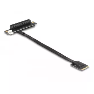   Delock M.2 kulcs A+E - PCIe x8 NVMe adapter hajlított 20 cm hosszú kábellel (64219)