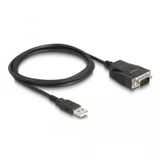   Delock Adapter USB 2.0 A-típusú apa - 1 x Soros RS-232 D-Sub 9 apa csavarokkal és csavaranyákkal elektromos kisülés (ESD) elleni védelemmel (64222)