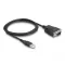 Delock Adapter USB 2.0 A-típusú apa - 1 x Soros RS-232 D-Sub 9 apa csavarokkal és csavaranyákkal elektromos kisülés (ESD) elleni védelemmel (64222)