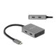 Delock USB 10 Gbps Tetején 4 USB porttal rendelkező USB Type-C  hub USB Type-C  csatlakoztatóval (64249)