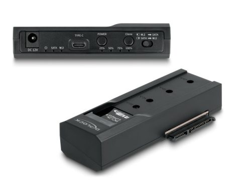 Delock USB Type-C  átalakító 1 db. M.2 NVMe SSD + 1 db. SATA SSD / HDD klón funkcióval (64252)