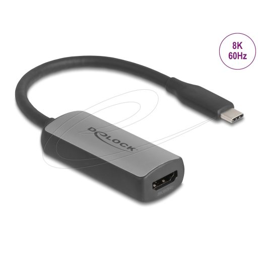 Delock ?USB Type-C  adapter HDMI (DP Alt mód) 8K 60 Hz -hoz HDR és HDCP (64264)