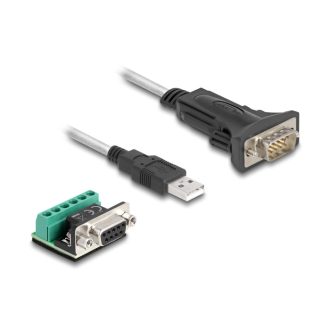   Delock USB 2.0 A-típusú adapter   1 x soros RS-422/485 apa 6 tűs terminal blockkal 5 V 0,5 m (64267)