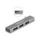 Delock 3 portos vékony USB hub USB Type-C  csatlakoztatóval és 1 x USB 10 Gbps A-típusú és 2 x A-típusú USB 2.0 (64274)