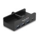 Delock Külső USB 5 Gbps 4 Port Hubon keresztül 3 x A-típusú USB és 1 x USB Type-C -k záró csavarmenettel