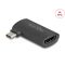 Delock Adapter USB Type-C  dugó   HDMI aljzat (DP Alt Mode), 4K, hajlított kialakítás (64289)