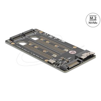   Delock SFF-8654 8i   2 x M.2 M kulcsos NVMe SSD átalakító (64295)