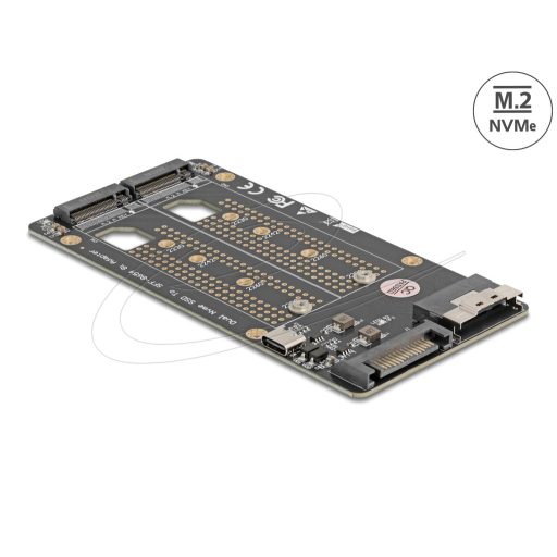 Delock SFF-8654 8i   2 x M.2 M kulcsos NVMe SSD átalakító (64295)