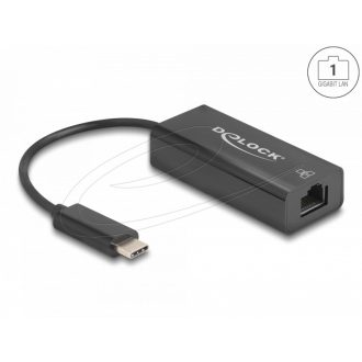 Delock USB 2.0 Type-C  adapter 10/100 Mbps LAN-hoz (64306)