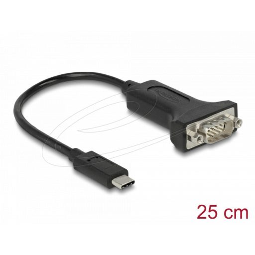 Delock USB Type-C  adapter 1 x soros RS-232 D-Sub 9 tűs dugóhoz 25 cm-es anyákkal (64307)