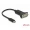 Delock USB Type-C  adapter 1 x soros RS-232 D-Sub 9 tűs dugóhoz 25 cm-es anyákkal (64307)