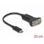 Delock USB Type-C  adapter 1 x soros RS-232 D-Sub 9 tűs dugóhoz 25 cm-es anyákkal (64307)