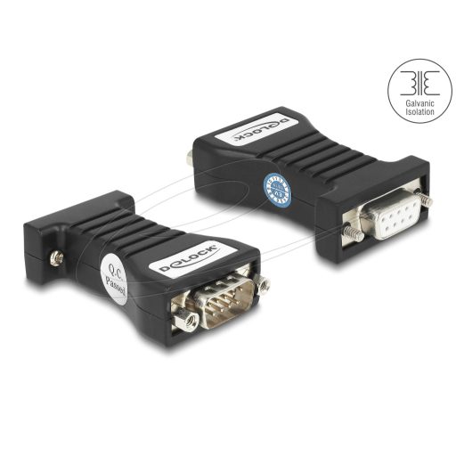 Delock Leválasztó 1 x soros RS-232 D-Sub 9 anya - 1 x soros RS-232 D-Sub 9 apa, TXD, RXD, DTR, DSR, GND 3 kV (64315)