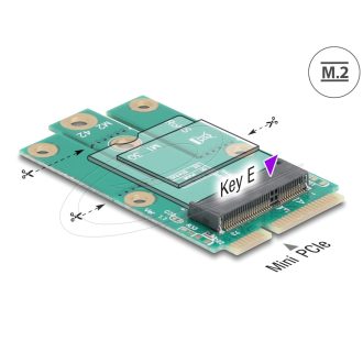   Delock Mini PCIe apa - M.2 kulcs E csatlakoztató adapter (64338)