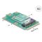 Delock Mini PCIe apa - M.2 kulcs E csatlakoztató adapter (64338)