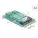 Delock Mini PCIe apa - M.2 kulcs E csatlakoztató adapter