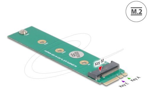 Delock M.2 kulcs A+E apa - M.2 kulcs M csatlakoztató adapter