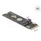 Delock Átalakító M.2 kulcs M apa - M.2 kulcs E csatlakoztató USB és PCIe modulhoz (64344)