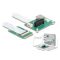 Delock Átalakító Mini PCIe apa - PCI Express x1 csatlakoztató hajlékony kábellel és USB porttal
