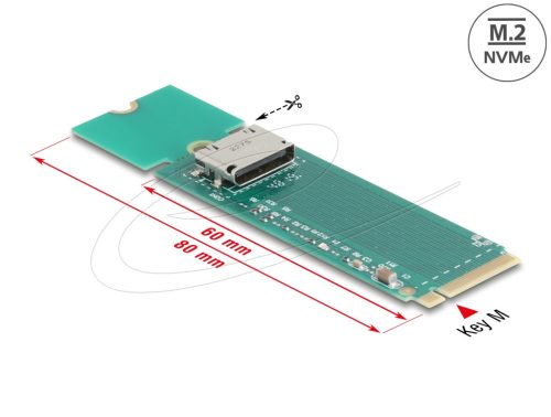 Delock M.2 M kulcs 1 x OCuLink SFF-8612 átalakítóhoz