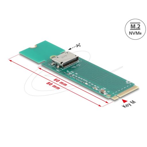 Delock M.2 M kulcs 1 x OCuLink SFF-8612 átalakítóhoz (64348)