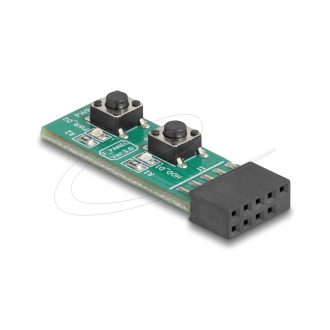   Delock Kapcsoló reset és be-/kikapcsoló gombbal PC alaplaphoz (64356)