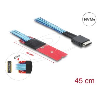   Delock M.2 M kulcs 1 x OCuLink SFF-8611 átalakítóhoz 45 cm kábellel (64360)