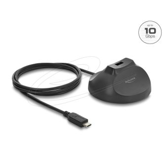   Delock Mágneses talp USB A-típusú aljzat   USB Type-C  dugós csatlakozó 10 Gbps dokkolókábel 1,2 m (64365)