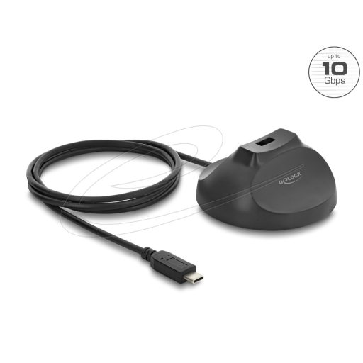 Delock Mágneses talp USB A-típusú aljzat   USB Type-C  dugós csatlakozó 10 Gbps dokkolókábel 1,2 m (64365)