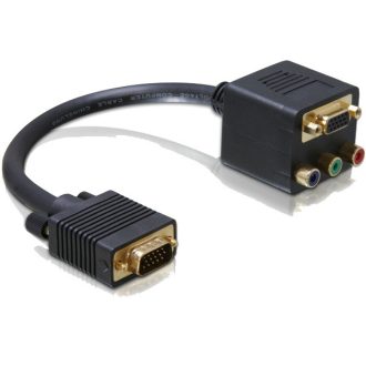 Delock adapter VGA apa VGA + 3x Cinch anyára (65059)