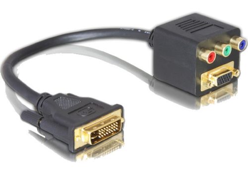 Delock Adapter DVI29 apa VGA + 3xCinch anyára (65061)