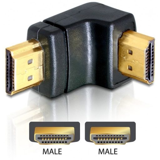 Delock adapter HDMI apa > HDMI apa 90  le (65073)