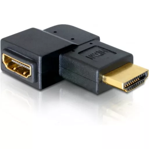 Delock adapter HDMI apa > HDMI anya 90  jobbra (65076)