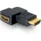 Delock adapter HDMI apa > HDMI anya 90  jobbra (65076)